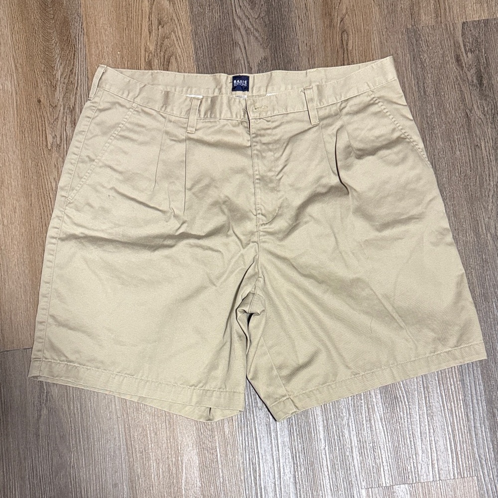 Men’s Basic Editions Tan Flat Front Shorts
